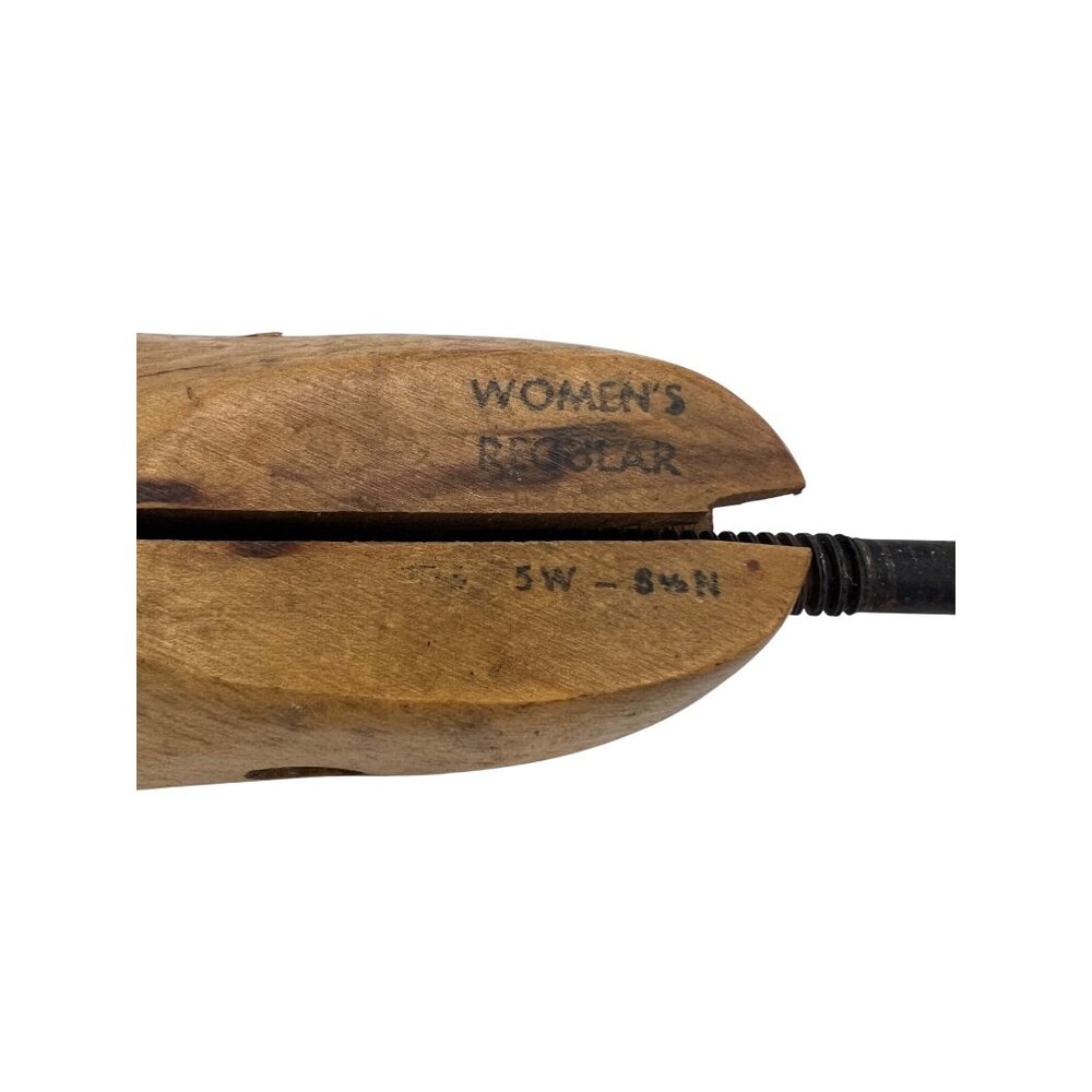 Vintage Red Head Mens No 0 Shoe Stretcher & Unmarked Womens Wood Pair USA Pair - Picture 5 of 9